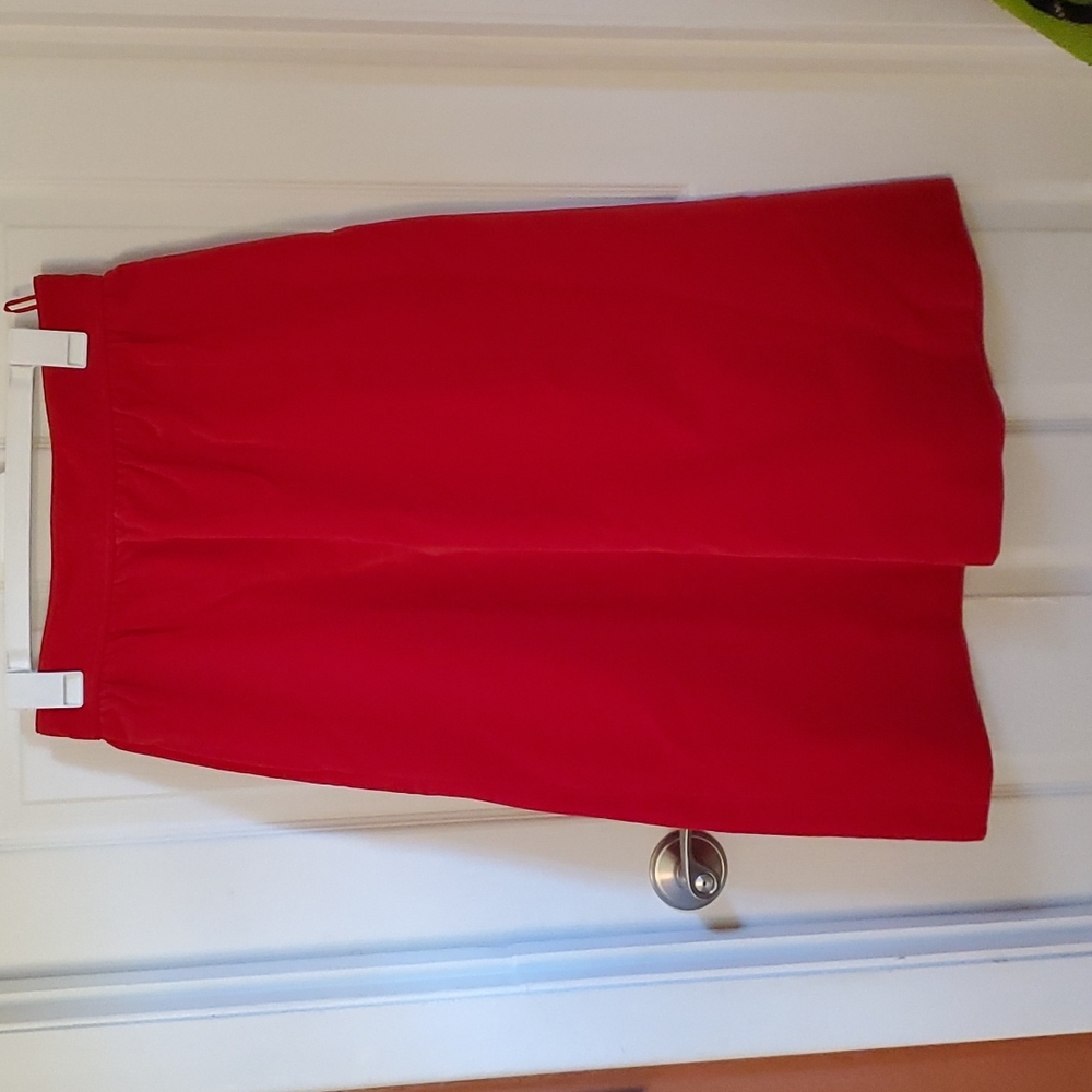 Gorgeous vintage red velvet skirt